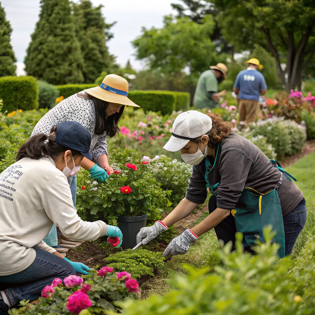 Gardening course in progress
